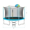 thumbnail image 2 of Alvantor 8ft Trampoline with Basketball Hoop, Outdoor Round Trampoline for Kids with Enclosure net and Ladder, Recreational Trampoline for Backyard Blue, 2 of 7