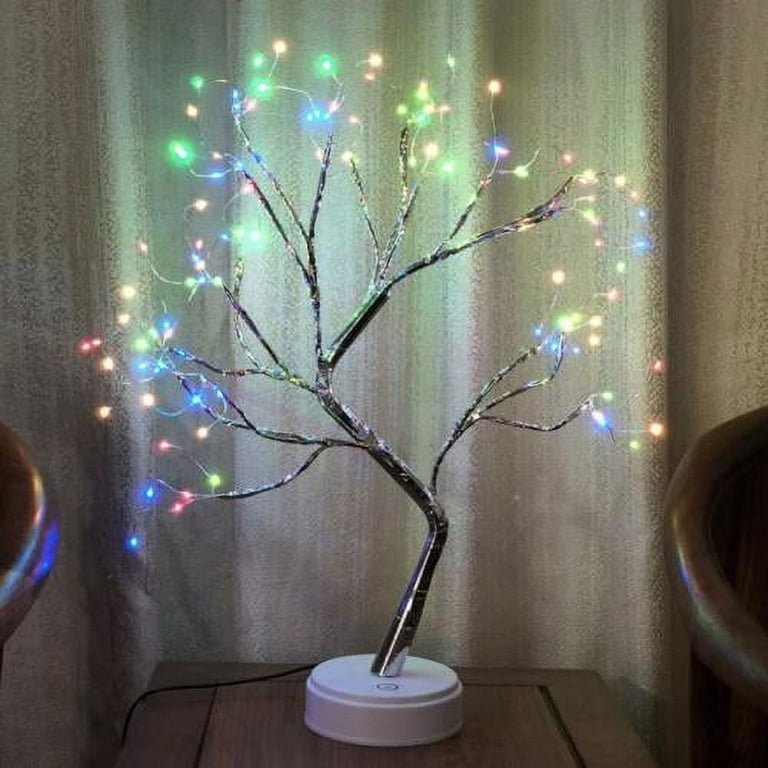 Sparkly Tree Lamp Table top,Fairy Lights Spirit Tree,Bonsai Tree Light, LED  Tree Lamp,Twinkling Tree -Batteries Operated Fairy Light Tree Decoration