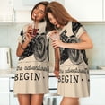 thumbnail image 4 of Balery Let The Adventure Begin Camisón de manga corta con cuello redondo para mujer, cómodo y elegante., 4 of 6