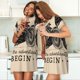 thumbnail image 4 of Easygdp Let The Adventure Begin Camisón de manga corta para mujer, informal, estampado, 4 of 6