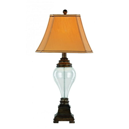 UPC 736916622356 product image for One Light Clear Glass Walnut Table Lamp | upcitemdb.com