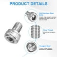 thumbnail image 2 of Uxcell 60-Pack M3 x 4mm Hex Socket Head Cap Screws Bolts, 304 Stainless Steel Machine Bolt Full Thread Precision Fasteners, 2 of 7