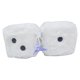 thumbnail image 1 of Colgante de dados cuadrados, dados de felpa borrosos con punto para espejo retrovisor de coche, 1 par, 1 of 5