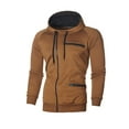 thumbnail image 2 of UKAP Men's Hoodies Sherpa Sweatshirt Drawstring Sweatshirts Regular Fit Sport Pullover Camel XL, 2 of 4