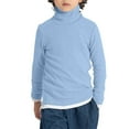 thumbnail image 2 of Otqutp Kids Girls' Sweater Spring and Autumn High Neck Solid Long Sleeve Round Neck Top Party Birthday School 1-10 Years(Blue,4-5 Years), 2 of 8