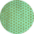 thumbnail image 1 of Ahgly Company Indoor Round Abstract Turquoise Blue Contemporary Area Rugs, 7' Round, 1 of 4