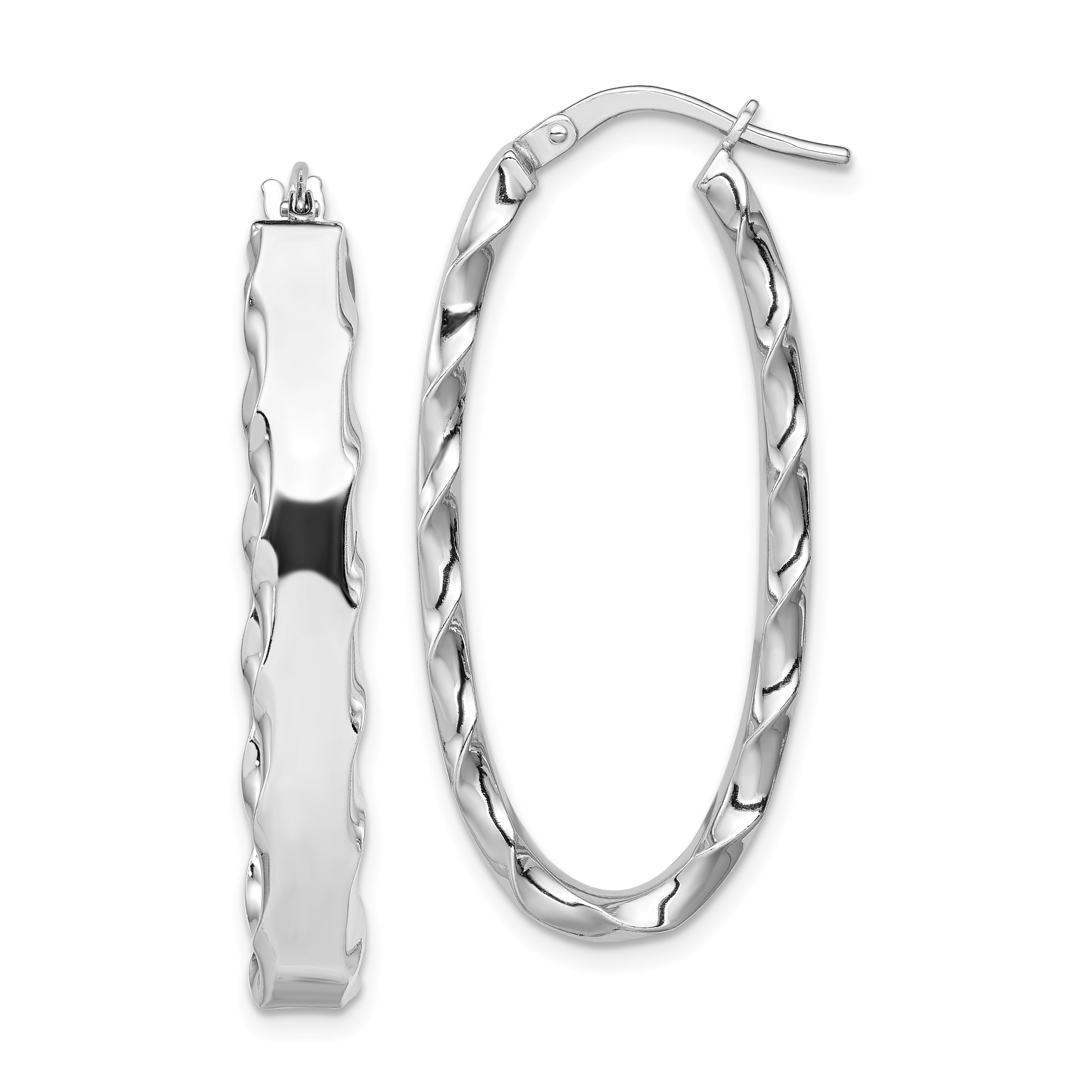 1Ct Diamond Hoop Earrings in 14K White Gold Solid Sterling Silver Womens Gifts