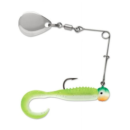 VMC Curl Tail Spinnerbait 1/16 Green Orange Glow
