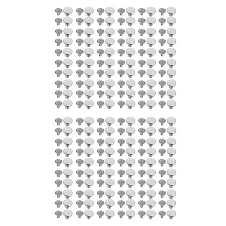 

price crash 120 Sets Book Binding Screw 9x8mm Uniform Coating Color Lasting Smoother Surfaces Chicago Screws Flat Head Stud Screw Silver