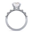 thumbnail image 3 of 1.00 Carat Excellent Round Cut Natural Diamond Unique Solitaire with Accents Ring for Women Solid 18K White Gold Size 8.5, 3 of 6
