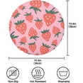 thumbnail image 4 of Coolnut Strawberry Round Placemats Waterproof Non-Slip Washable Place Mats Polyester Table Mats Set of 1 Heat Resistant for Home Kitchen Holiday Party Home Decor Gifts, 4 of 7