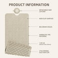 thumbnail image 4 of OTHWAY Non-Slip Bath Mat for Tub with Hair Catcher, 39"x17" Long Shower Mat, Large Drain Holes, Machine Washable Gripper Tub Mat (Brown), 4 of 11