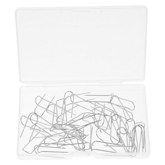 HEMOTON Floral Arranging U Shaped Pins Made of Durable Stainless Steel Silver Color for Craft Projects 50pcs