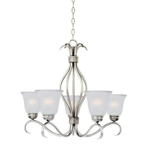 -5 Light Chandelier In Contemporary Style-26 Inches Wide By 23.5 Inches High-Satin Nickel Finish    -Traditional Installation Maxim Lighting 10125Ftsn