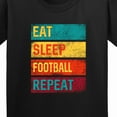thumbnail image 4 of Inktastic Football Sports Eat Sleep Football Repeat Youth T-Shirt, 4 of 5