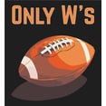 thumbnail image 4 of Only W's American Football Adult Black Crew Neck Short Sleeve Tee-Large, 4 of 4