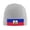 Gray, variant on Haitian Flag Winter Beanie Hats for Men Women Warm Cozy Knitted Cuffed Skull Cap Blue