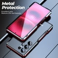 thumbnail image 3 of Dteck for Samsung Galaxy S25 Ultra Case, 3 in 1 Shock Absorption Slim Fit Bumper Metal Cover with Tempered Glass Screen Protector Camera Lens Protector for Samsung Galaxy S25 Ultra 6.9" 2025,Silver, 3 of 7