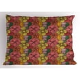 thumbnail image 1 of Vintage Pillow Sham Retro Colored Artwork Inspired by Floral Nature Romantic Blooms of Various Flowers, Decorative Standard King Size Printed Pillowcase, 36 X 20 Inches, Multicolor, by Ambesonne, 1 of 2