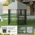 thumbnail image 4 of Homall 94.5”D×51.2”W×66.9”H Outdoor Dog Cage for Small/Medium/Large Dogs Dog Kennel with UV-Resistant Waterproof Roof Cover for Outside Heavy Duty Dog Fence,Large, 4 of 7