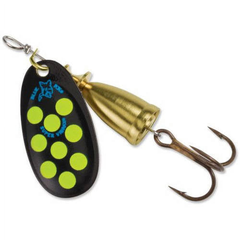 Blue Fox Classic Vibrax 06 Bleeding Fishing Lure – 5/8 Oz, Gold Color With Red Hooks