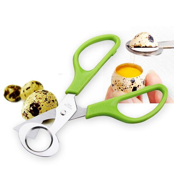 Tijeras cortadoras de huevos de codorniz de acero inoxidable, cortador de huevos de codorniz para pájaros y palomas, herramienta cortadora de cocina para cocina, herramientas de Chef para el hogar LingWen 8390611415396