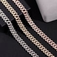 thumbnail image 3 of Hip Hop Bling Paved Rhinestones Cuban Chain Choker Necklace For Women 12mm Iced Out Rose Gold Color Prong Cuban Necklace Jewelry SH, 3 of 7