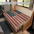 thumbnail image 4 of Chririnla Vintage American Flag RV Sofa Bed Cover Pet Friendly, Suitable for Camper Travel Trailer, RV Jackknife Sofa Couch Covers Suitable for Jackknife Sleeper Sofas, 4 of 7