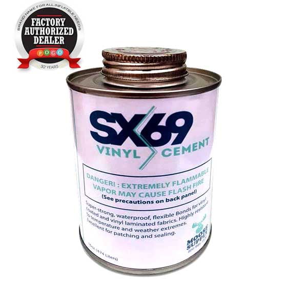SX-69 Vinyl Cement Glue Waterproof Fast Dry Flexible Adhesive (8 Oz) by Pogo Bounce House