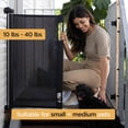 thumbnail image 4 of Philowng Indoor and Outdoor Claw-Proof Retractable Dog Gate, 36.6" High Extends up to 71" Wide, Black, 4 of 11