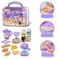 thumbnail image 2 of ‌Portable Pretend Play Kitchen Set with 25pc Plastic Food - Foldable Suitcase Design for Travel, Toddler Cooking Toy Develops Fine Motor Skills, Learning Gift for Child, 2 of 9