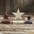 thumbnail image 6 of VHC Brands Patriotic RWB Hanging Wooden Stars w/Display Base Set of 3, Independence Day Decor, Star Design, Printed MDF Figurine, Star Shape, Americana, Dark Creme, 6 of 6
