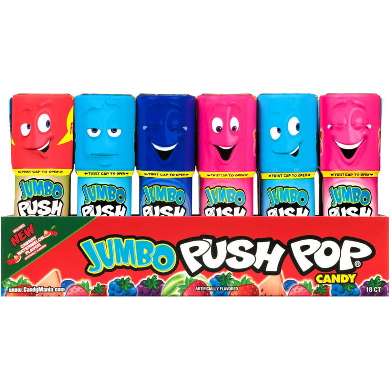 Push Pop Jumbo Lollipop Tray – Blue Raspberry, Watermelon