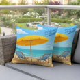 thumbnail image 4 of Outdoor Pillow Covers Pack of 2, Ocean Beach Blue Sky Loungers Waterproof Throw Pillowcase Cushion Cases, Sun Umbrella Starfish Decorative Pillow Cover for Couch Sofa Home Bed Patio, 4 of 9