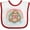 White and Red, variant on Inktastic Sloth Yoga Rainbow Girls Baby Bib