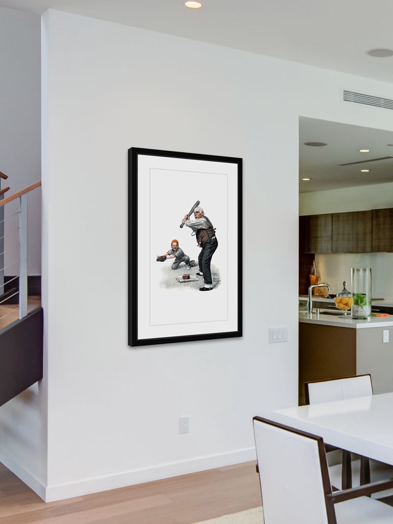 Marmont Hill 'Gramps At The Plate' by Norman Rockwell Framed Painting Print
