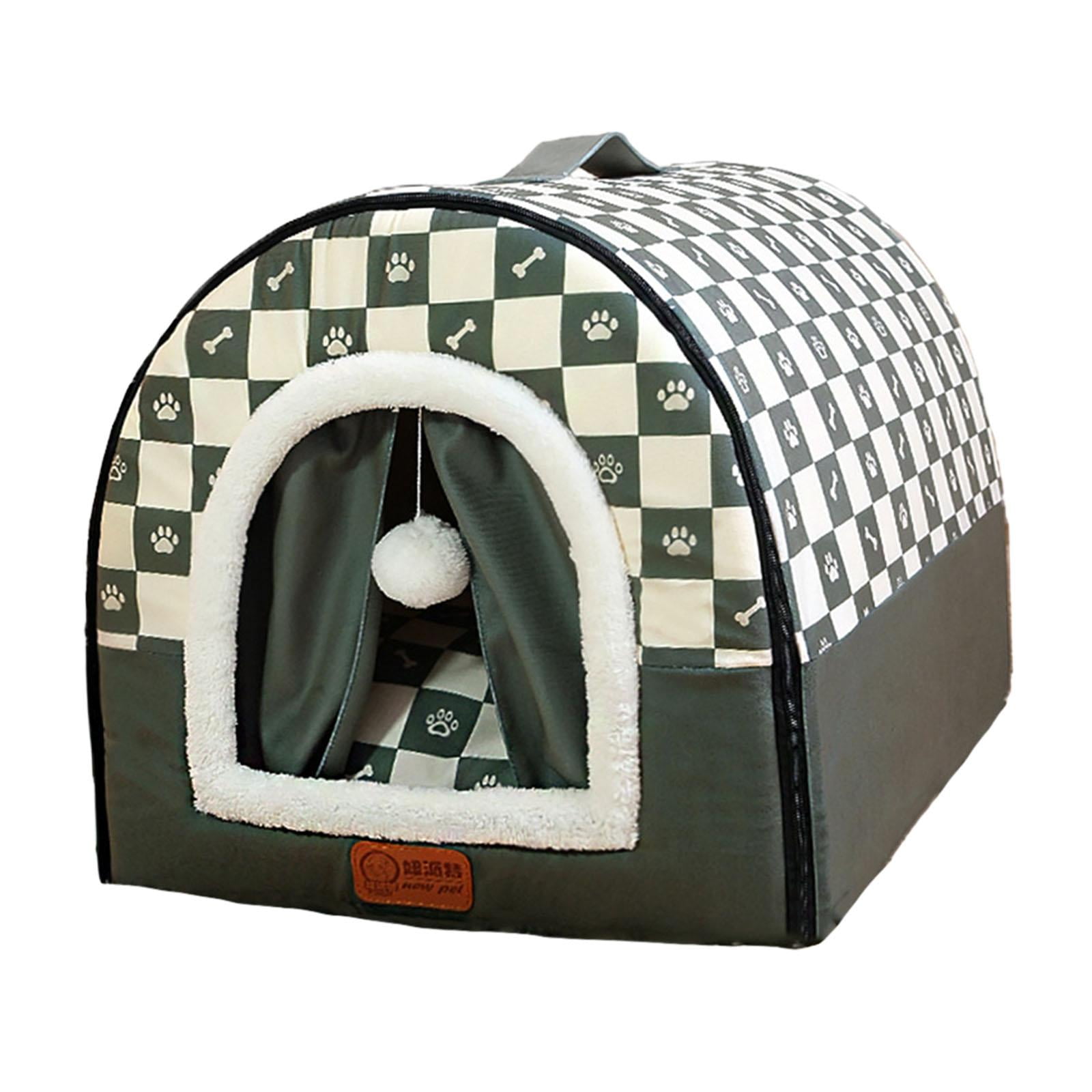 oshhni Cozy Small Dog House Indoor for Cat and for Dog Puppy Kitten Green Large