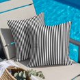 thumbnail image 4 of Throw Pillow Covers, Black White Vertical Striped Decorative Throw Pillow Covers 18x18 Inch, Farmhouse Thin Line Stripes Square Linen Pillow Cases for Couch/Living Room/Sofa, 4 of 9