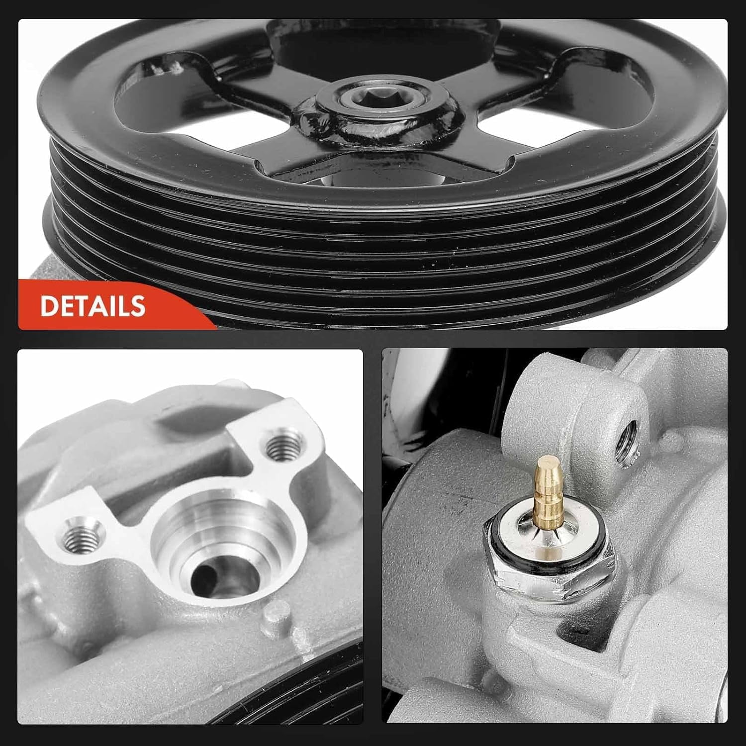 A-Premium Power Steering Pump, with Pulley, Compatible with Honda Passport 2001-2002 & Isuzu Axiom 2002, Rodeo 2001-2002, Rodeo Sport 2001-2002, 3.2L 3.5L, Replace # 8972056070