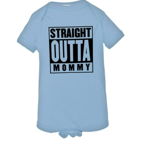 

PleaseMeTees™ Baby Straight Outta Mommy Newborn Child HQ Jumpsuit