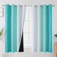 thumbnail image 1 of Cortinas Blackout Estelar Textiler Verde Azulado/Blanco Grisáceo 160x160 cm, 1 of 9