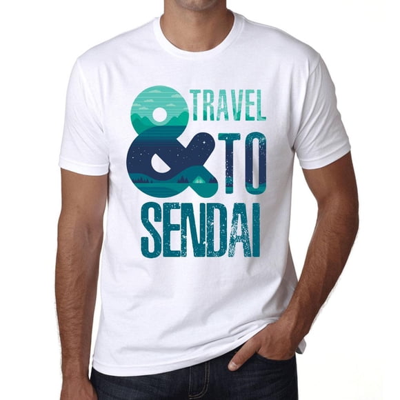 T-Shirt Graphique pour Hommes et Voyage à Sendai Écologique Édition Limitée Tee-Shirt Manches Courtes Vintage Cadeau d'Anniversaire Original