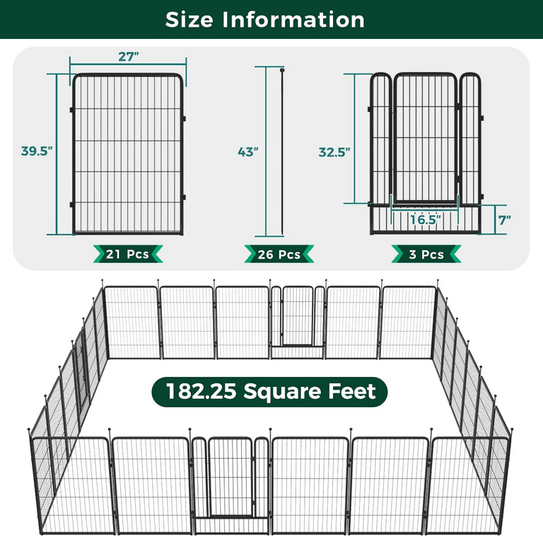 FXW Decorative Garden Metal Fence Temporary Animal Barrier