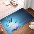 thumbnail image 5 of Haiem Butterflies And Waterlily In Water Front Door Mat Indoor Outdoor Entrance, Waterproof All-Season, All-Weather Doormat, Durable Flannel Fabric, Fade Resistant, Low Profile, 16x24in, 5 of 9