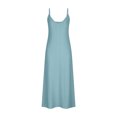 thumbnail image 5 of Women's Eyelet Maxi Sundress: V-Neck Spaghetti Strap Sleeveless Tank Dress Evening Party Long Gown, 5 of 6