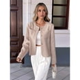 thumbnail image 5 of Women's Short Elegant Jacket Top with Pockets Casual Fall Outfits Winter Coats Color M, 5 of 9