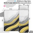 thumbnail image 5 of Black and Gold Marble Pattern Teens Toddler Nap Mat with Pillow, Sleeping Mat Bag for Preschool Daycare 59"x22", 5 of 6