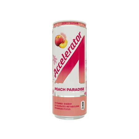 Accelerator Peach Paradise Energy Drink, 12 fl oz can