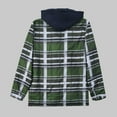 thumbnail image 5 of cllios Men's Flannel Shirts Plaid Hoodies Fall Button Down Shirt Jacket Classic Fit Long Sleeve Coat Fleece Jacket, 5 of 6