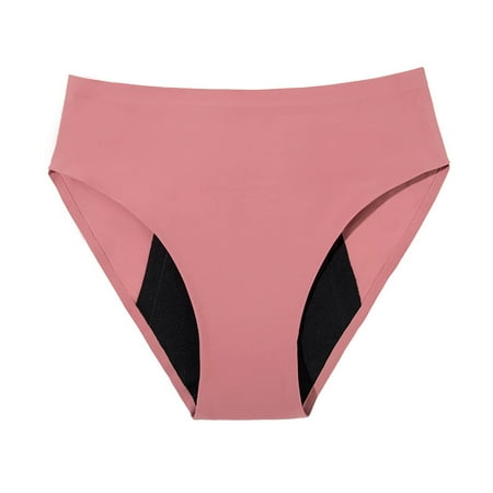 Just Released  Fashion Women Solid Color High Waist Periods Bikini Bottoms  Menstruation Swimsuit Briefs  Comfortable Seamless  Quick Dry  For Beach/Swimming | Sopatenor  Pink 2XL